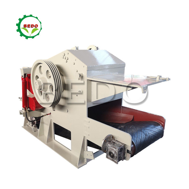 Compacte électrique auto-alimentation machine à déchiqueter le bois type tambour déchiqueteur