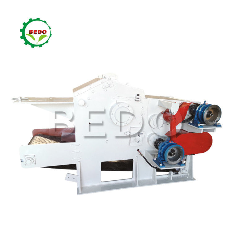 Compacte électrique auto-alimentation machine à déchiqueter le bois type tambour déchiqueteur