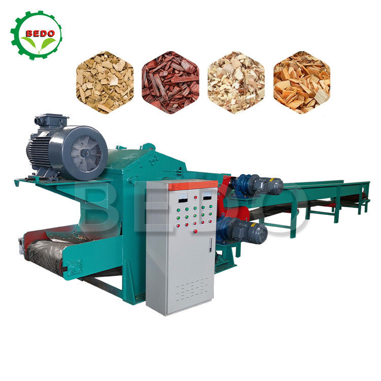 Machine électrique de fabrication de copeaux de bois de bambou de 380V 8-10T/H Chipper à tambour industriel