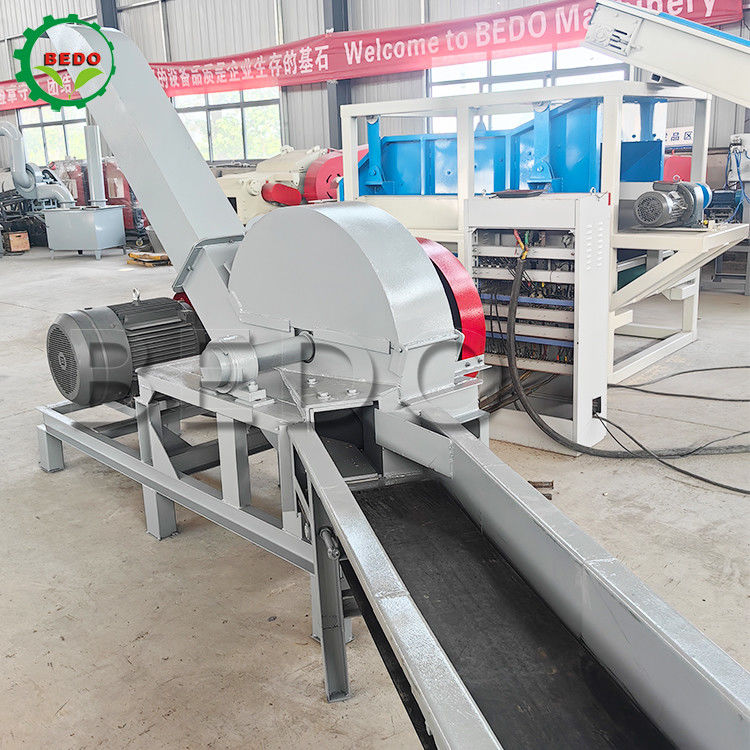 type à tambour de capacité de la machine 37kw déchiquetant en bois de alimentation d'individu 37kw déchiqueteuse de branche