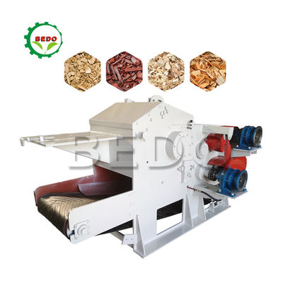 Compacte électrique auto-alimentation machine à déchiqueter le bois type tambour déchiqueteur