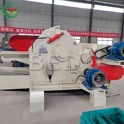 Machine de déchiquetage de bois à tambour à branche d'arbre à déchets lourds 110 kW