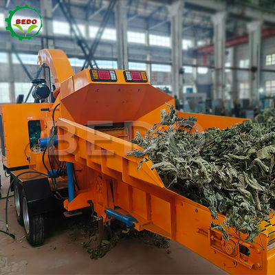 Puissance élevée auto-alimentation du jardin déchets feuilles de branche d'arbre machine de déchiquetage