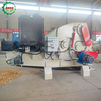 Déchiqueteuse à bois hydraulique certifiée CE, 25-35mm, convoyeur à alimentation longue, broyeur à tambour industriel